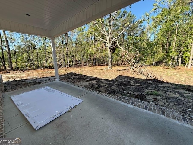 view of storm shelter