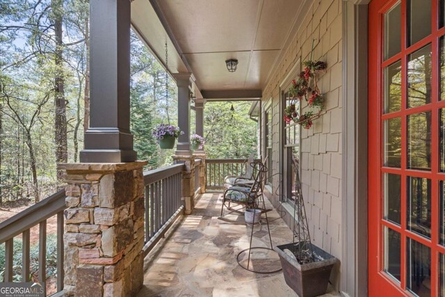 exterior space featuring a porch