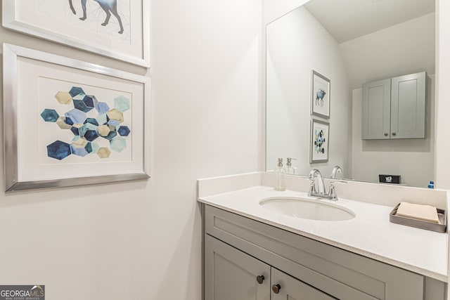 bathroom with vanity