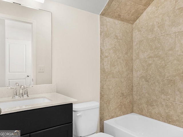 4343 Ainsley Mill Ln, Duluth, GA 30097 - bathroom with toilet, bathtub / shower combination, and vanity