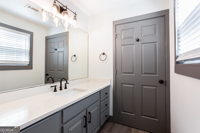1074 Peachtree Walk NE Unit 115, Atlanta, GA 30309 - bathroom featuring vanity and wood finished floors