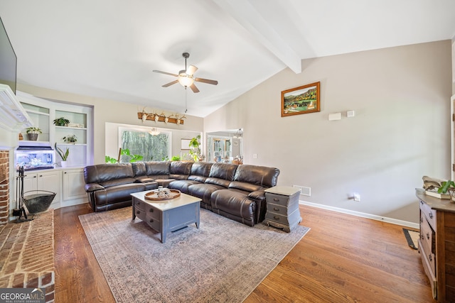 524 Allison Ln, Ball Ground, GA 30107 - living area featuring a ceiling fan and wood finished floors