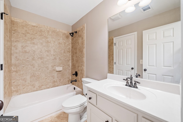 524 Allison Ln, Ball Ground, GA 30107 - full bath featuring vanity, shower / tub combination, and tile patterned floors
