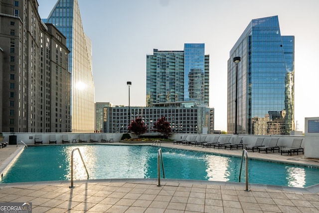 3324 Peachtree Rd NE Unit 1518, Atlanta, GA 30326 - community pool featuring a city view and a patio