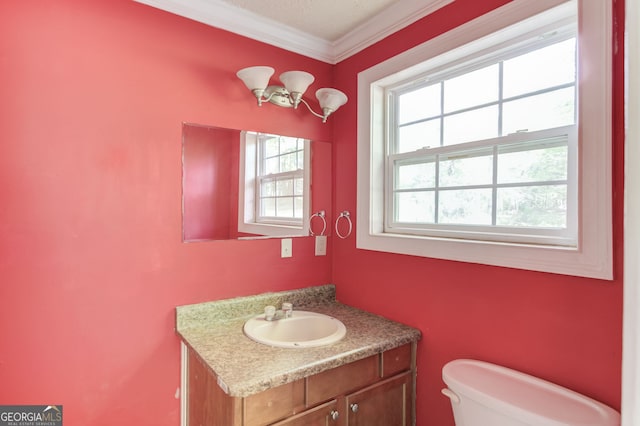 476 Walnut Rd, Hoschton, GA 30548 - half bath featuring vanity and ornamental molding