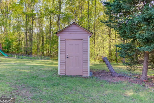 476 Walnut Rd, Hoschton, GA 30548 - view of shed with a forest view