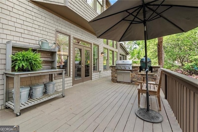 3749 Watkins Pl NE, Brookhaven, GA 30319 - wooden deck featuring french doors