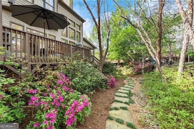 3749 Watkins Pl NE, Brookhaven, GA 30319 - view of yard with a deck
