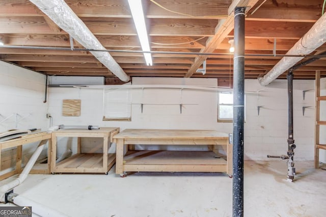 view of basement