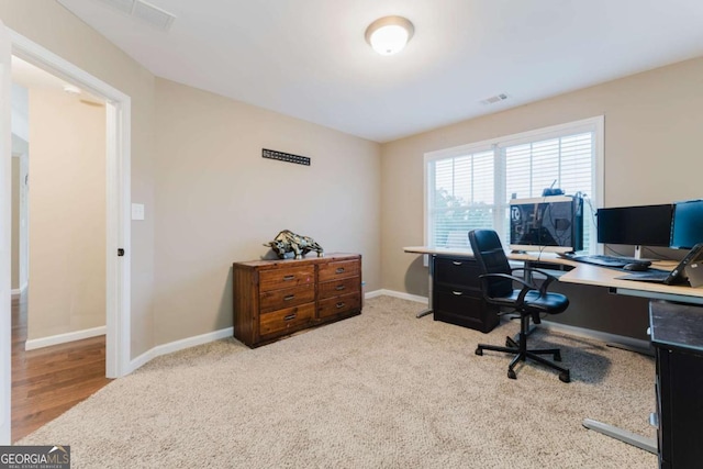 204 Arapahoe Ct, Villa Rica, GA 30180 - office space with baseboards, carpet flooring, and visible vents
