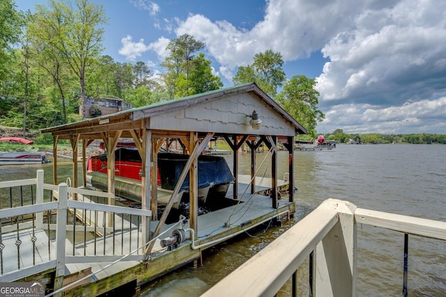 2 Blue Heron Dr, Monticello, GA 31064 - dock area with a water view and boat lift