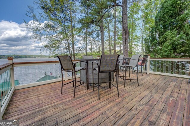 2 Blue Heron Dr, Monticello, GA 31064 - wooden terrace featuring outdoor dining space