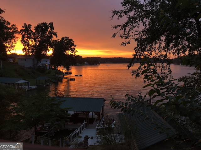 2 Blue Heron Dr, Monticello, GA 31064 - water view featuring a boat dock and boat lift