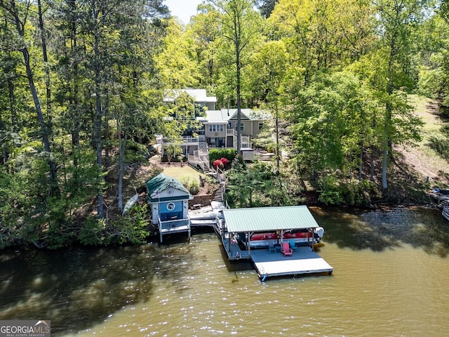 2 Blue Heron Dr, Monticello, GA 31064 - dock area with a wooded view and a water view