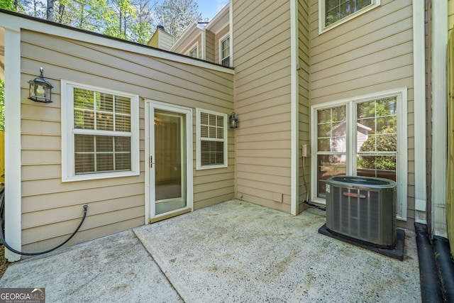 view of patio / terrace featuring central AC unit