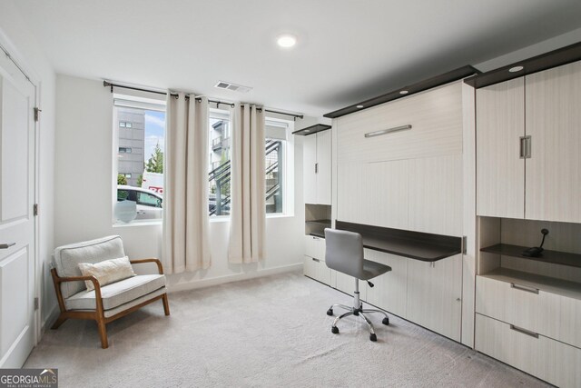 1050 Stacks Ave SE Unit 1507, Atlanta, GA 30315 - home office featuring light carpet, baseboards, and recessed lighting