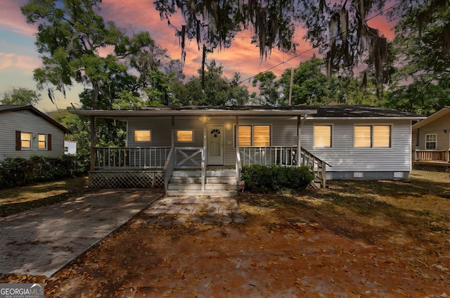 202 Borrell Blvd, Saint Marys, GA 31558 - ranch-style house featuring crawl space and covered porch