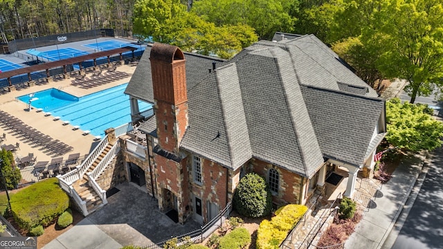 birds eye view of property