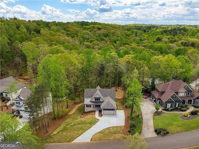 5535 Chestatee Landing Way, Gainesville, GA 30506 - aerial view of property and surrounding area with a forest