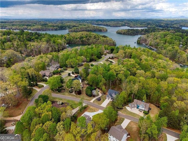 5535 Chestatee Landing Way, Gainesville, GA 30506 - aerial overview of property's location featuring a forest and a nearby body of water