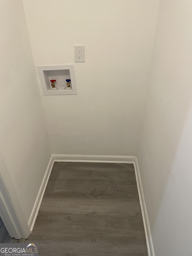 3621 Stedman Pl, Duluth, GA 30096 - laundry area featuring washer hookup and wood finished floors