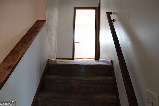 view of stairway