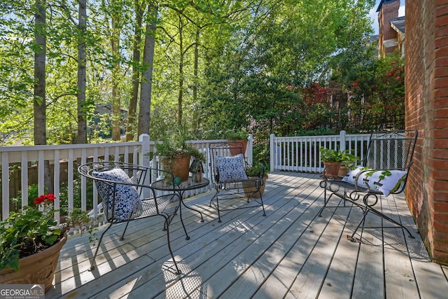 view of wooden deck