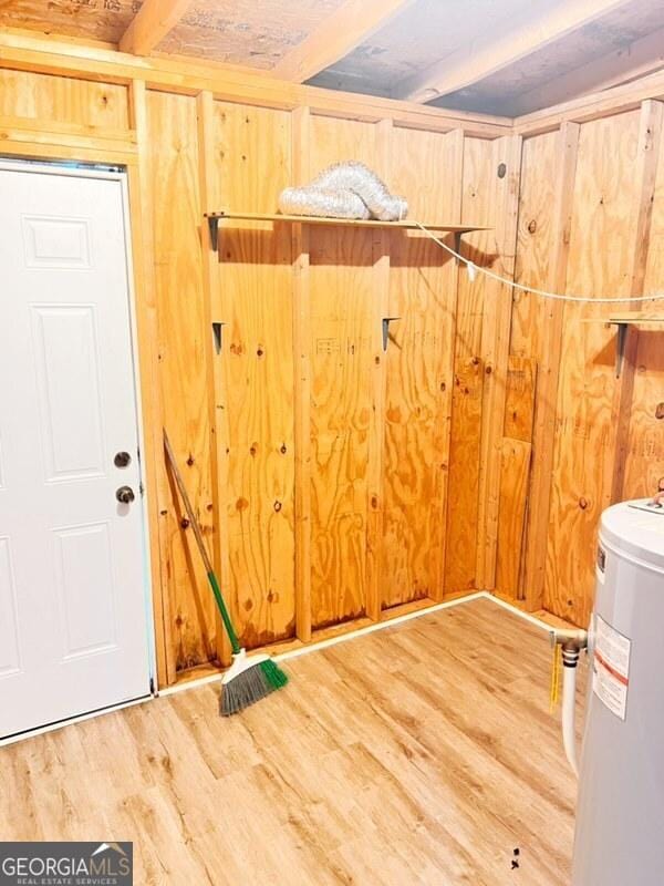 interior space with electric water heater