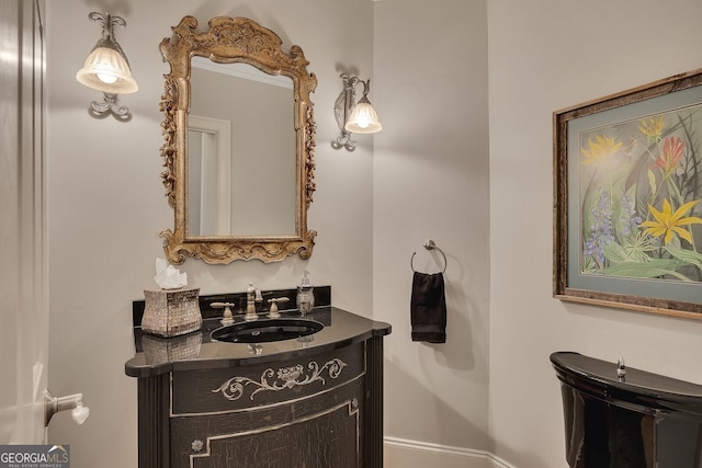 bathroom with vanity