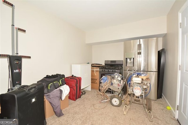 view of storage area