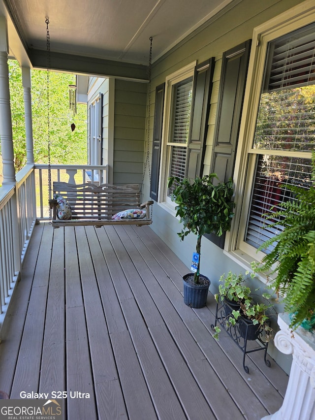 1424 Belmont Rd, Villa Rica, GA 30180 - view of wooden porch