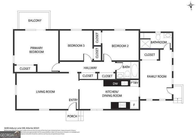 3690 Asbury Ln SW, Atlanta, GA 30331 - view of room layout