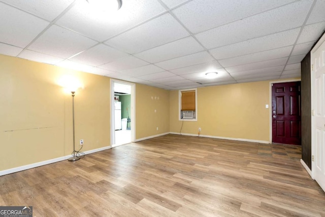 1055 River Bluff Dr, Winder, GA 30680 - interior space featuring wood finished floors, baseboards, and a drop ceiling