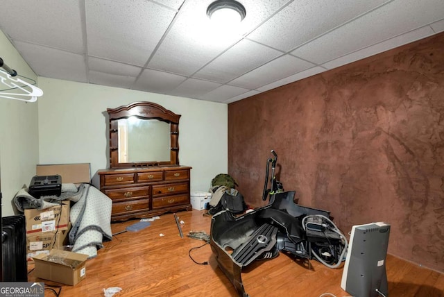 1055 River Bluff Dr, Winder, GA 30680 - interior space with a paneled ceiling and wood finished floors