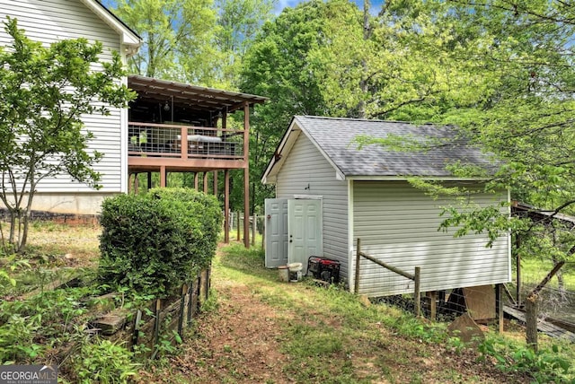 1055 River Bluff Dr, Winder, GA 30680 - exterior space with an outbuilding