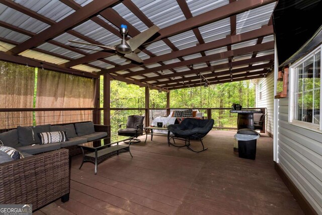 1055 River Bluff Dr, Winder, GA 30680 - deck with outdoor lounge area