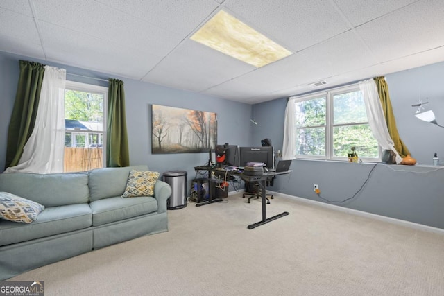 4016 Upland Trce, Marietta, GA 30066 - office with visible vents, baseboards, and carpet