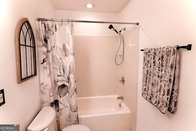 1181 Church St Unit D, Decatur, GA 30030 - bathroom featuring toilet and shower / tub combo
