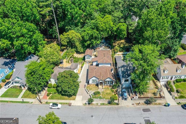 birds eye view of property featuring a residential view