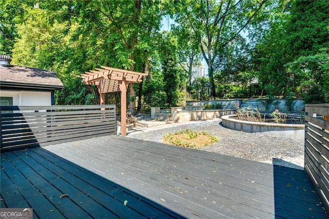 view of wooden terrace