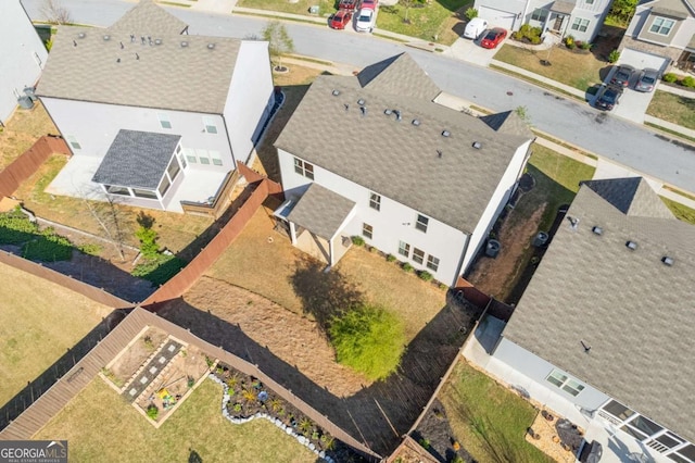 aerial view featuring a residential view