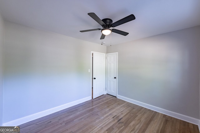 710 Avalon Rd, Thomaston, GA 30286 - empty room featuring baseboards, wood finished floors, and ceiling fan