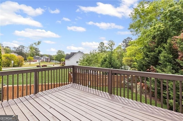 1268 Windsor Glen Dr, Douglasville, GA 30134 - wooden terrace with a lawn and a residential view
