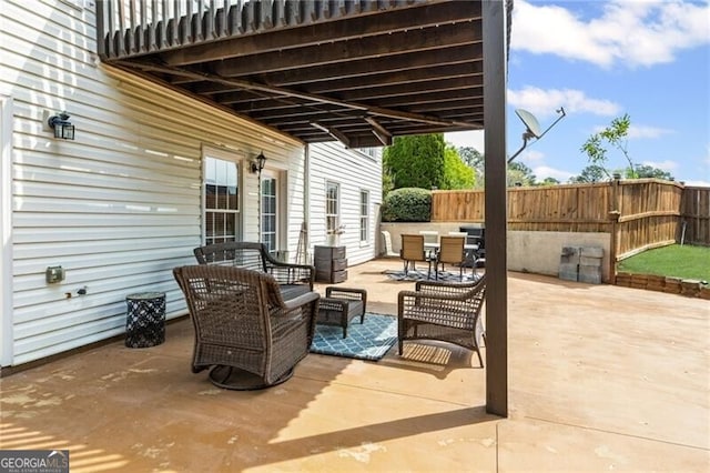 1268 Windsor Glen Dr, Douglasville, GA 30134 - view of patio / terrace with fence and outdoor dining area