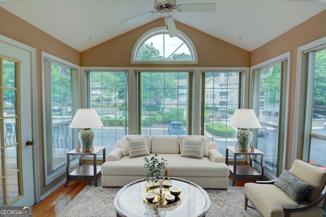 1005 Berkeley Woods Dr, Duluth, GA 30096 - sunroom / solarium with wood finished floors and lofted ceiling