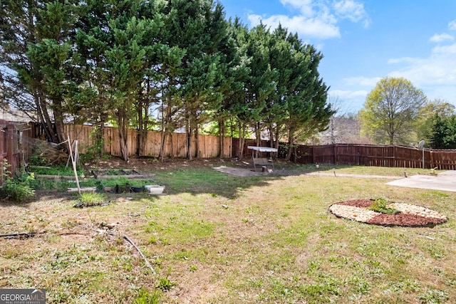 1502 Silver Mist Cir, Powder Springs, GA 30127 - view of yard with a patio area and a fenced backyard