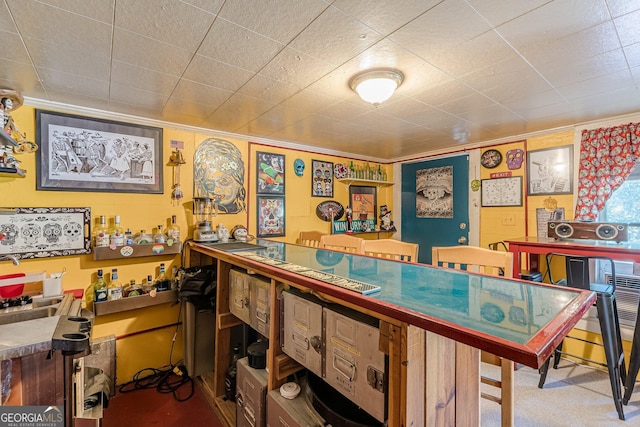 interior space with ornamental molding