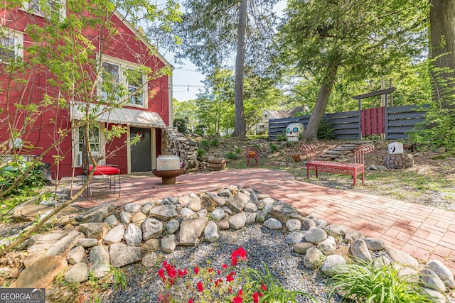 view of patio with fence