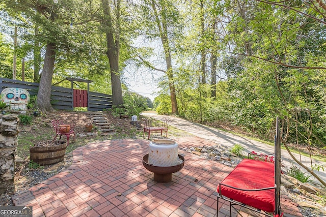 view of patio / terrace with fence