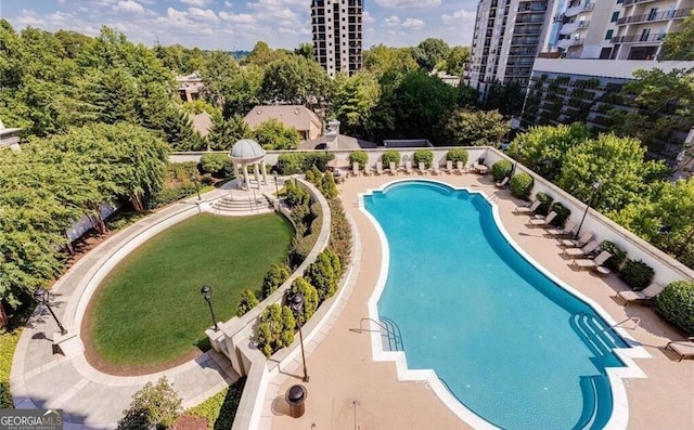 195 14th St Unit 1403, Atlanta, GA 30309 - community pool with view of scattered trees